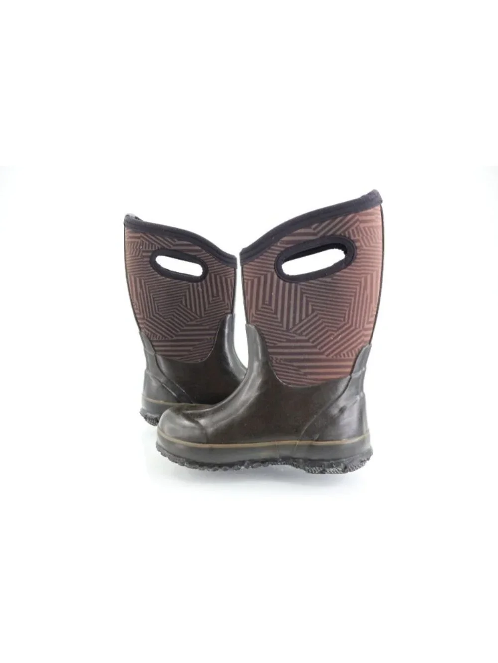 Bogs Winter Boots Toddler Boys 13 Black Geometric Waterproof Insulated Snow Rain
